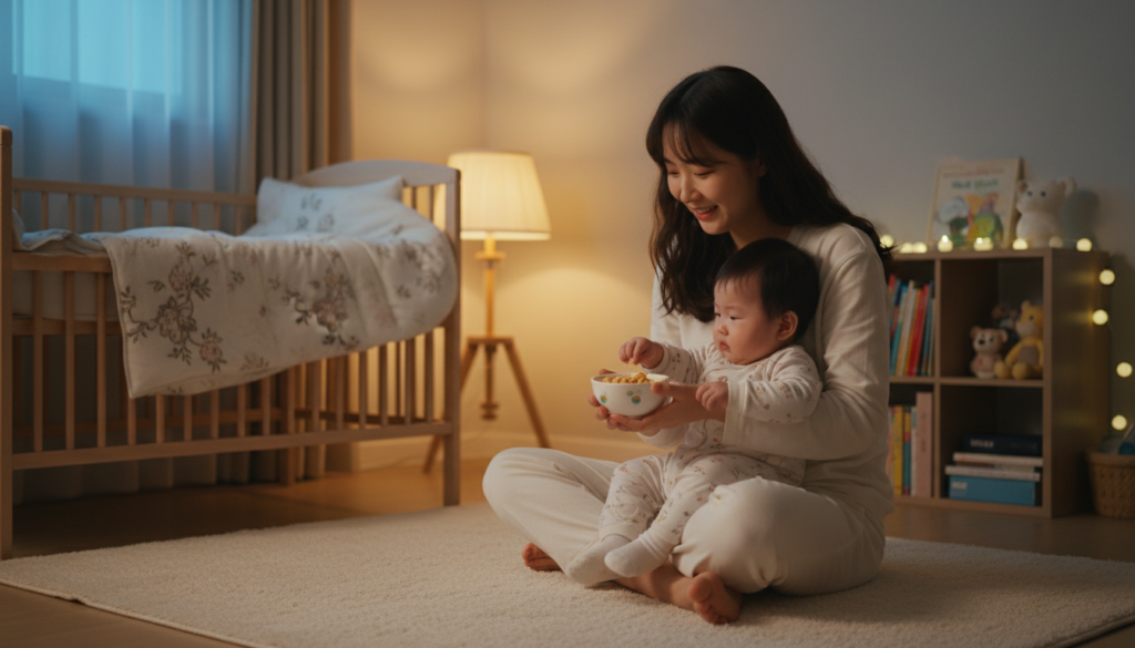 유아 간식 섭취가 식사 직전에 간식을 찾을 때