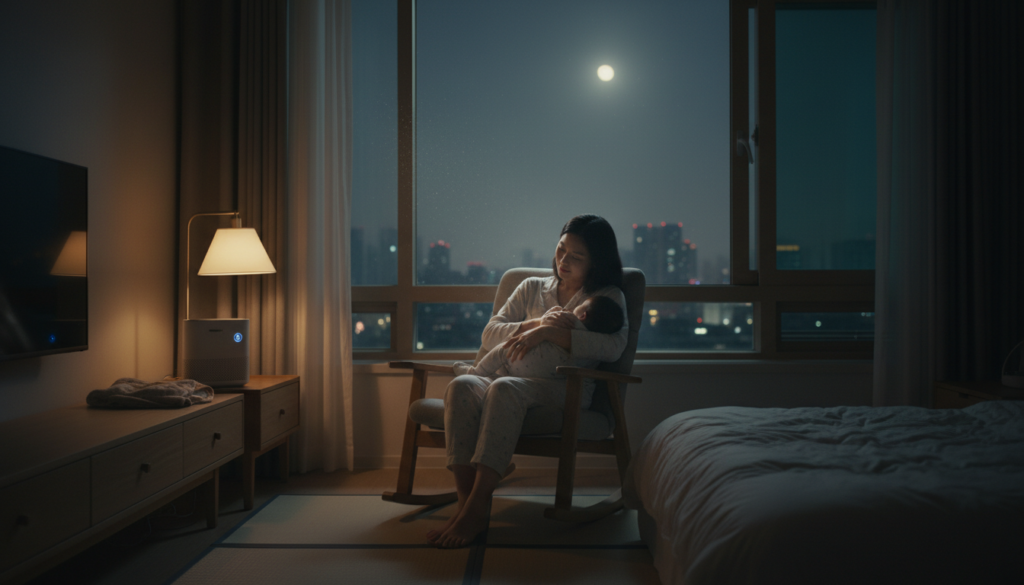 아기 미세먼지 노출이 여행 중 흔들릴 때