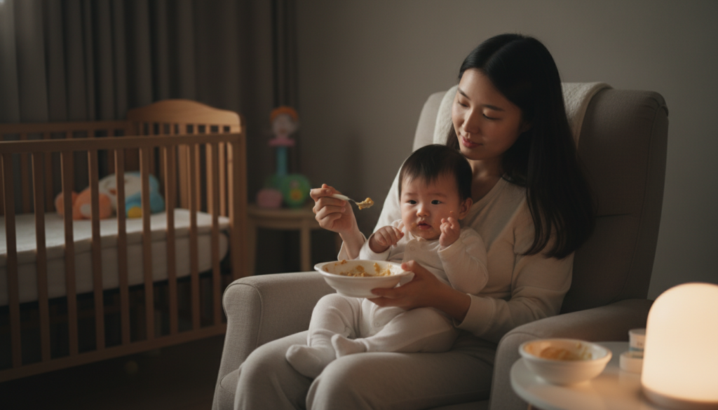 아기 이유식 단계가 음식 질감에 민감할 때, 얼마나 먹어야 할까