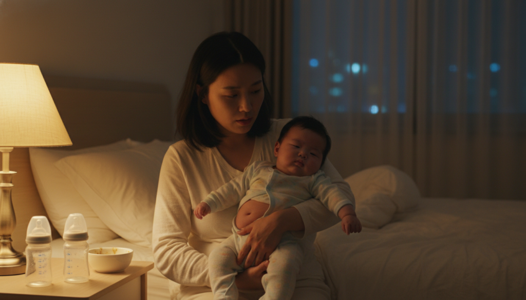 유아 복부 팽만이 식후에 나타날 때, 언제 병원에 가야 할까
